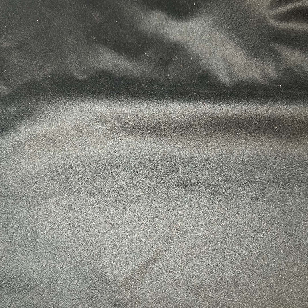 Black Wool Fused Coating Fiibers Fabric 8049