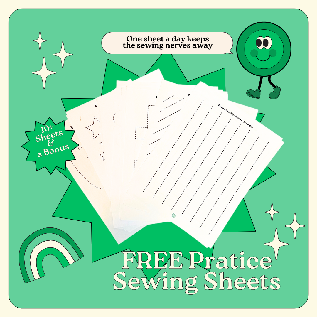 A Guide To Learning How To Sew: FREE Practice Sewing Sheets