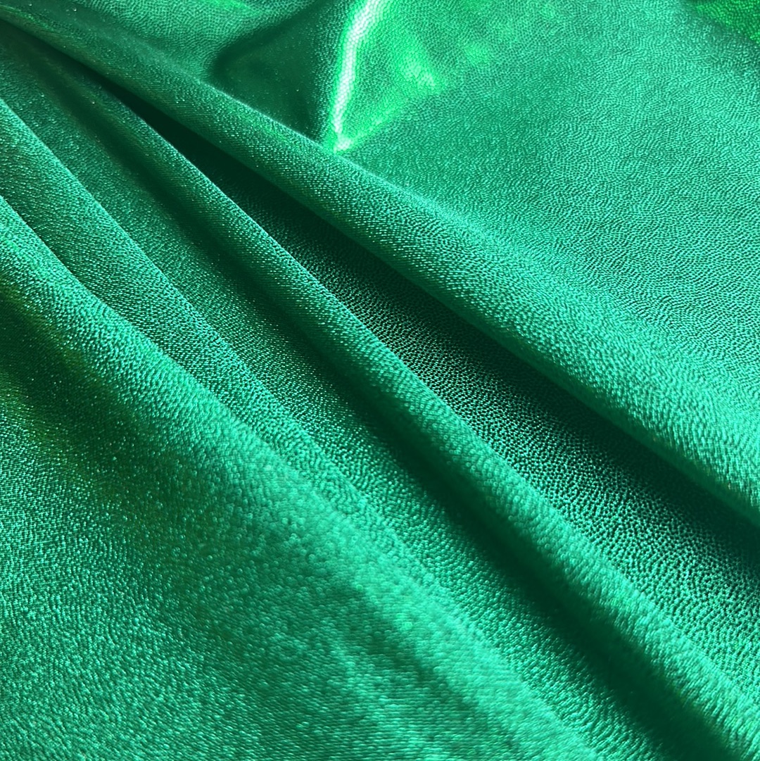 Neon Green Foil Spandex