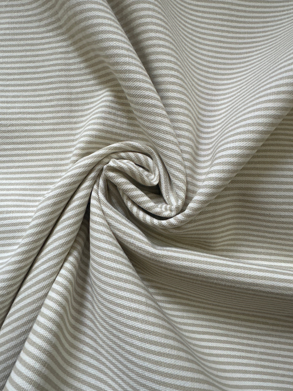 Beige Pinstripe Cotton