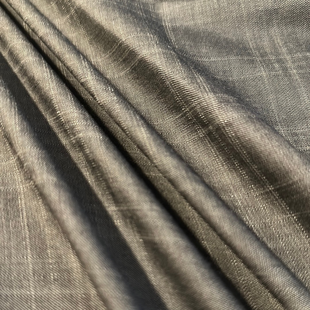 Grey Faint Plaid Suiting