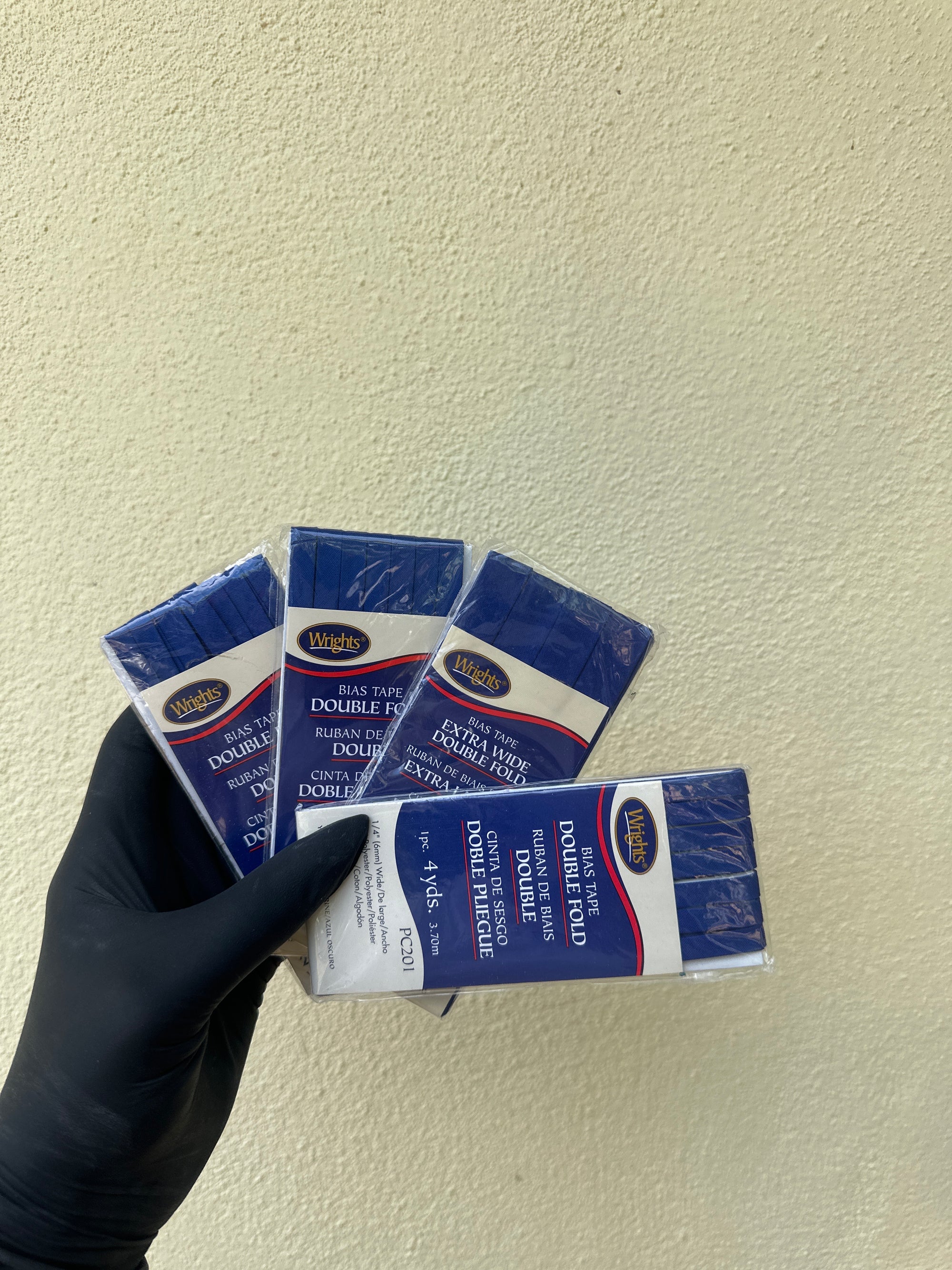 Blue Extra Wide Double Fold Bias Tape