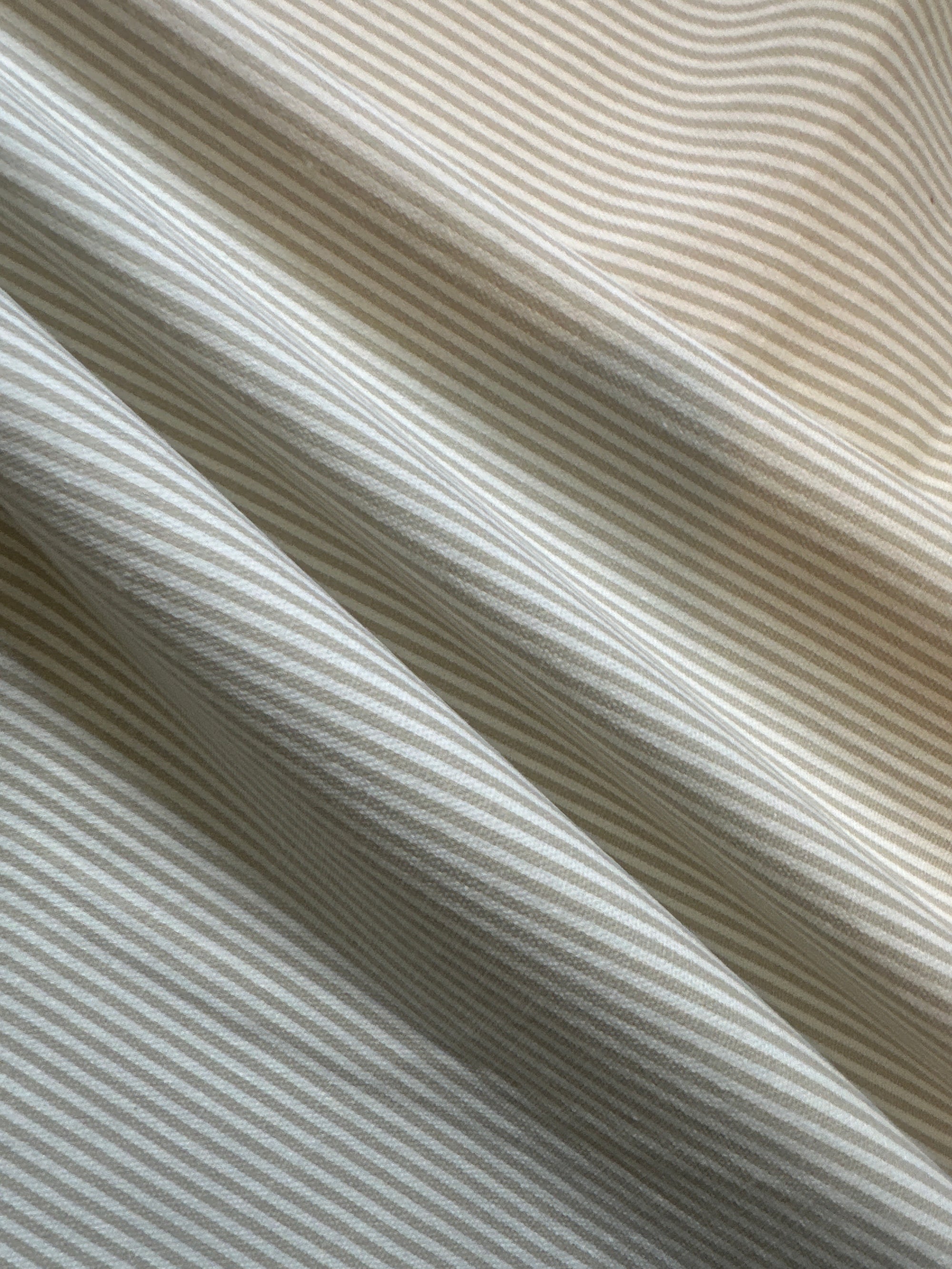 Beige Pinstripe Cotton