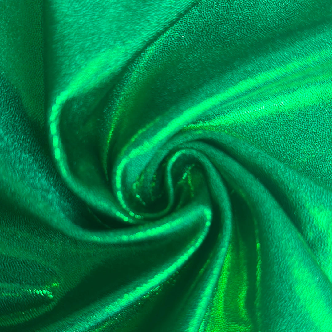 Neon Green Foil Spandex