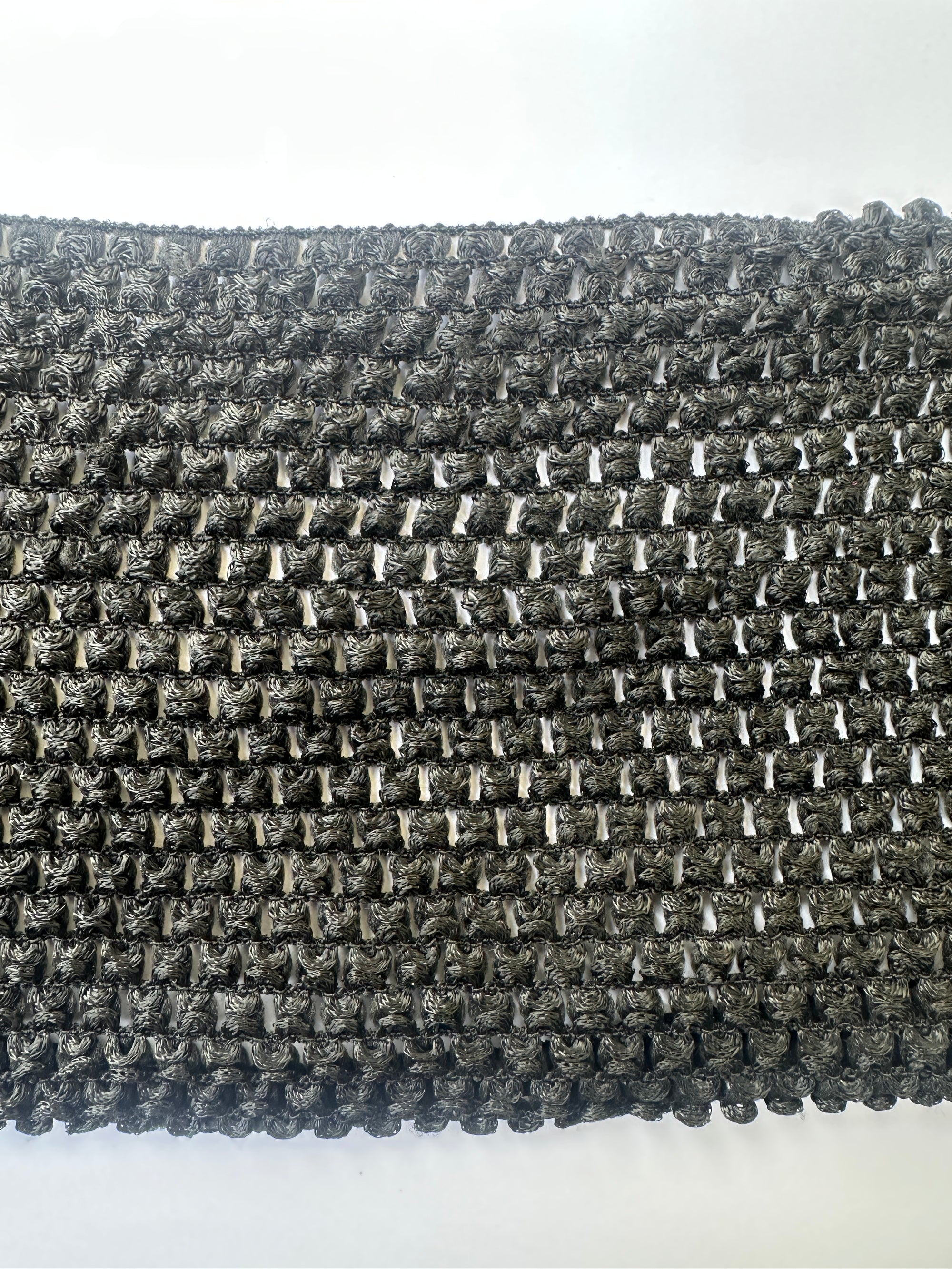 Black Crochet Knit Trim