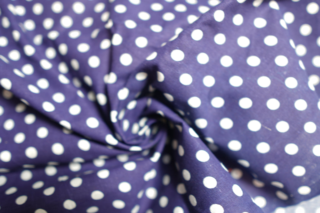 Navy Blue Polka Dot