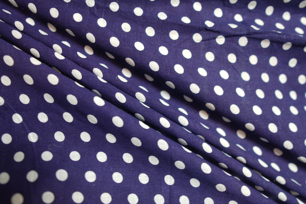 Navy Blue Polka Dot