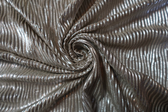 Metallic Silver River Pleats