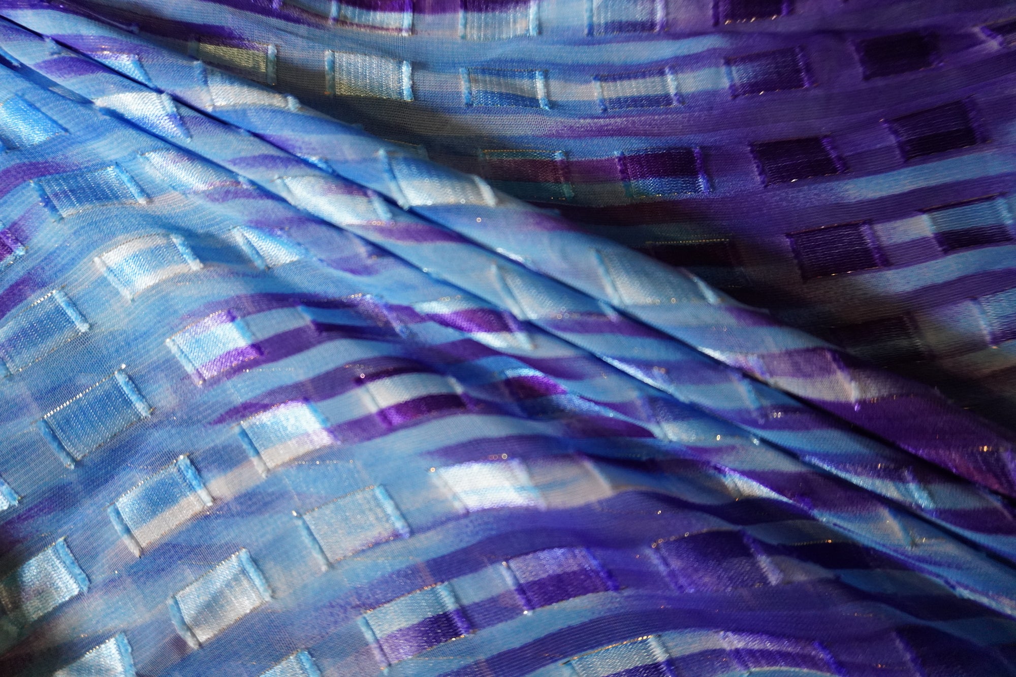 Grid Blue Watercolor