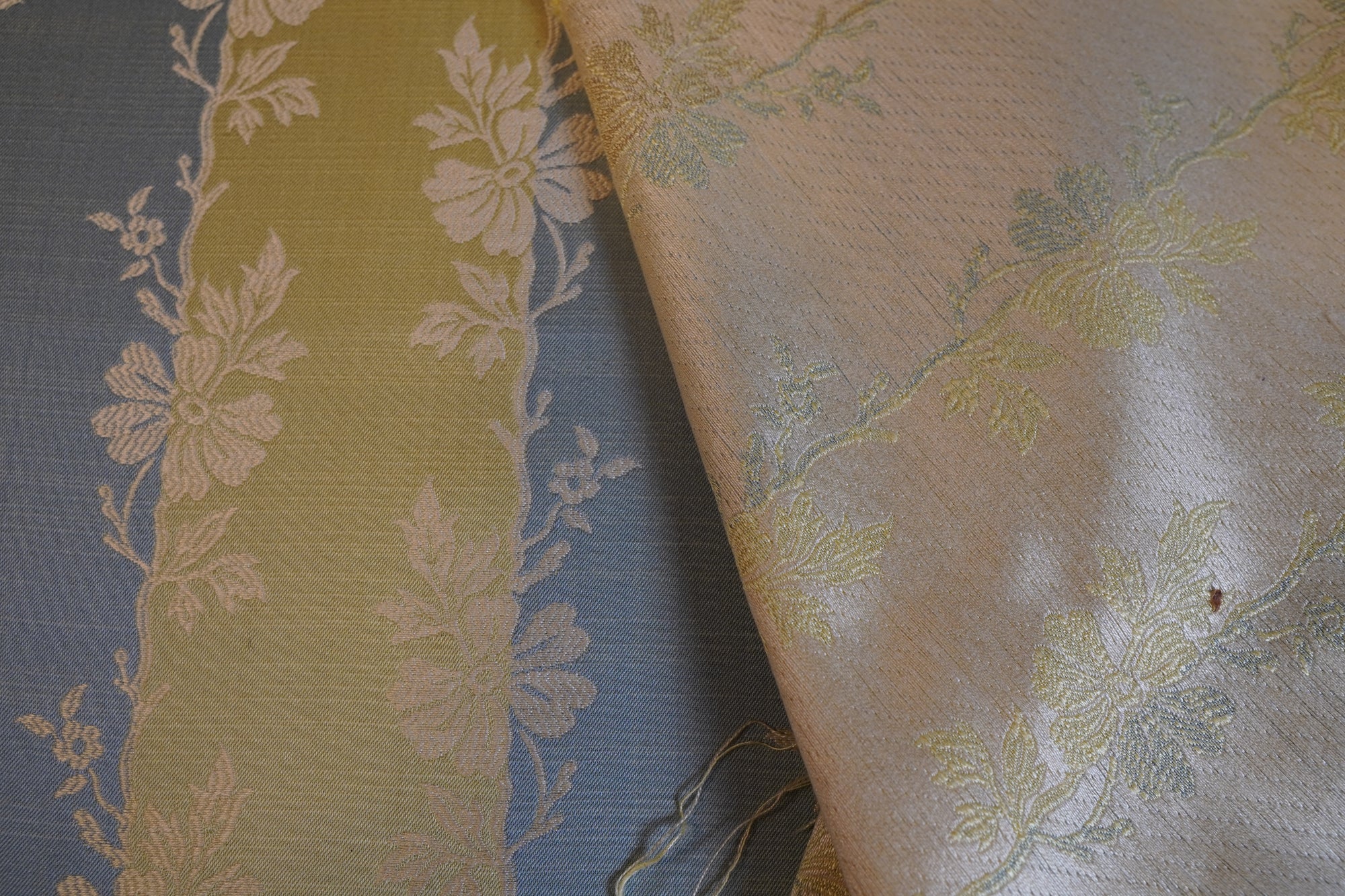 Striped Floral Vine Jacquard