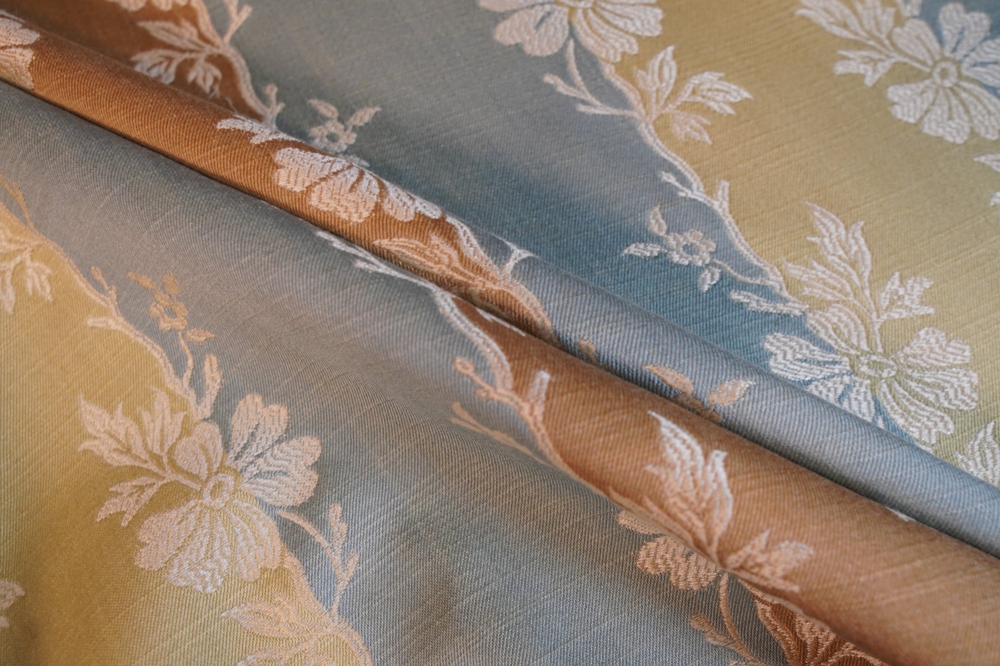 Striped Floral Vine Jacquard
