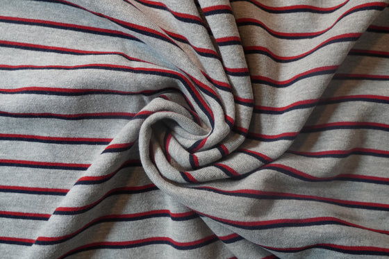 Red and Blue Striped Fleece