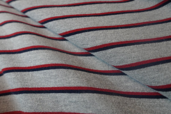 Red and Blue Striped Fleece