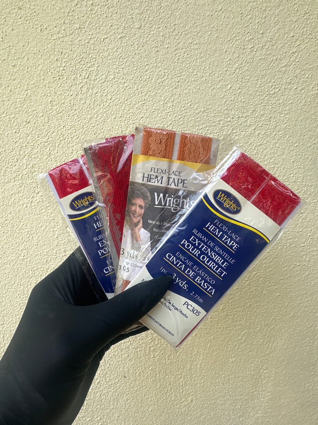 Warm Red Extra Wide Flex Lace Hem Tape