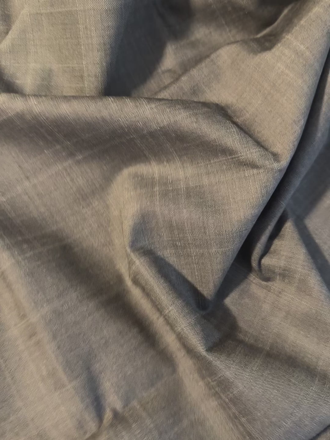Grey Faint Plaid Suiting
